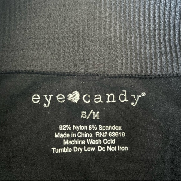 Eye Candy Footless Tights Set of 2‎ Black Gray Size S/M Juniors - Picture 4 of 9
